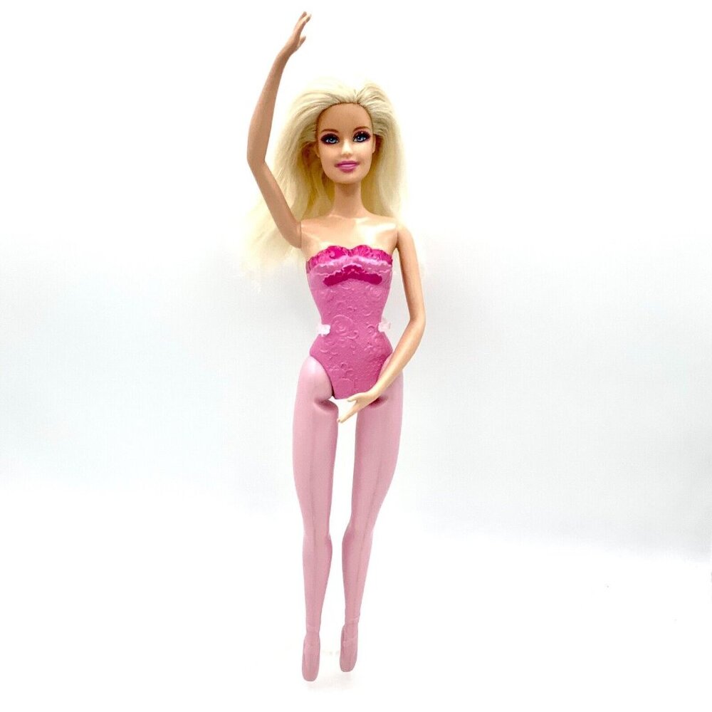2013 Mattel Barbie Ballerina Doll: Pink Bodice And Shoes, Blonde Hair, Blue Eyes